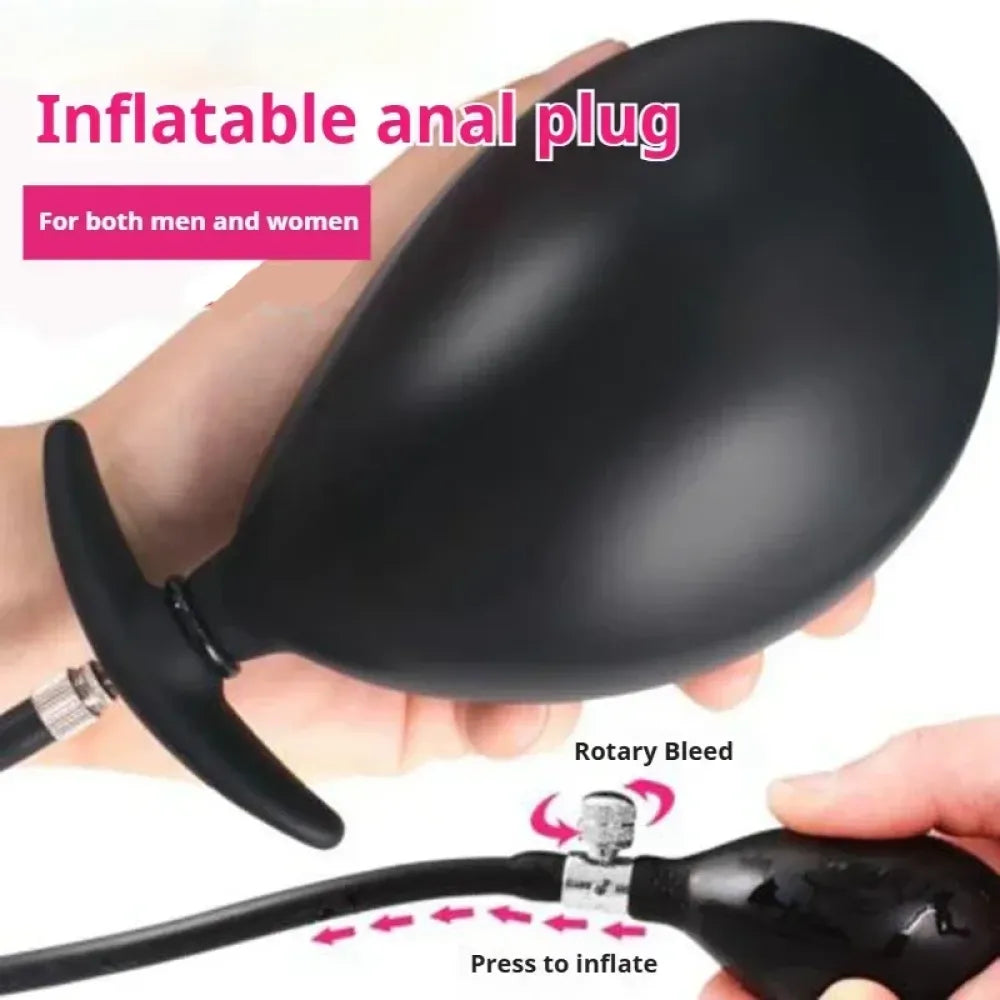 Silicone Inflatable Anal Plug Body Safe Waterproof Prostate